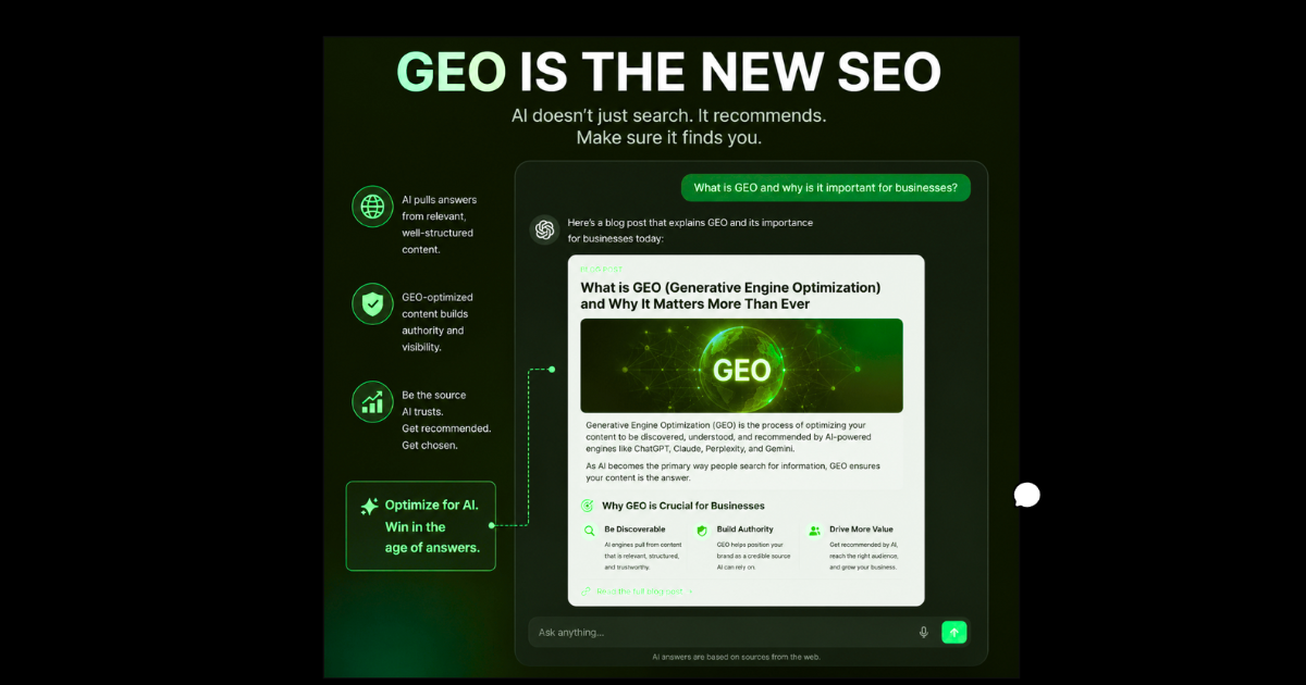 SEO gets you ranked on Google, but GEO gets you cited inside ChatGPT, Claude, and Google's AI answers. Here is exactly how AI models choose their sources, and how to become one of them.